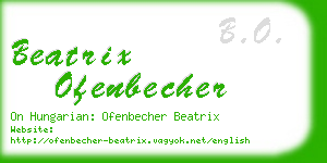 beatrix ofenbecher business card